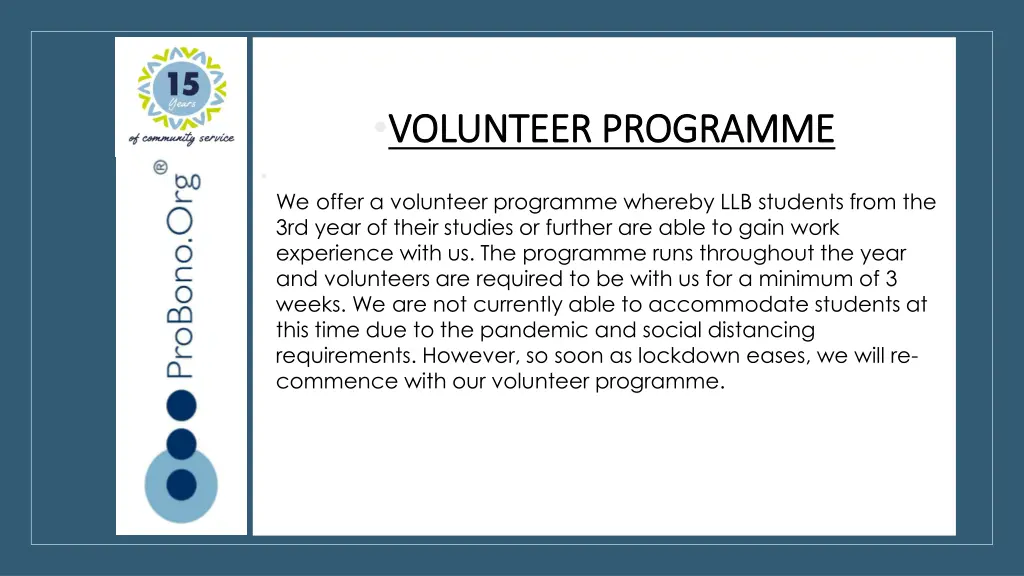volunteer programme volunteer programme