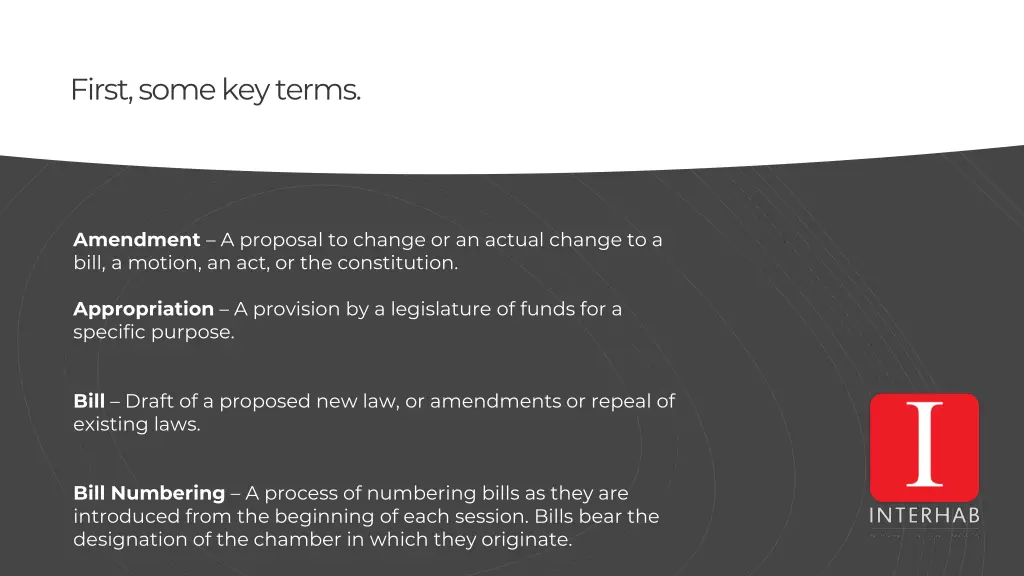 first some key terms