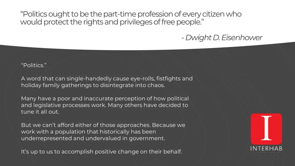 politics ought to be the part time profession