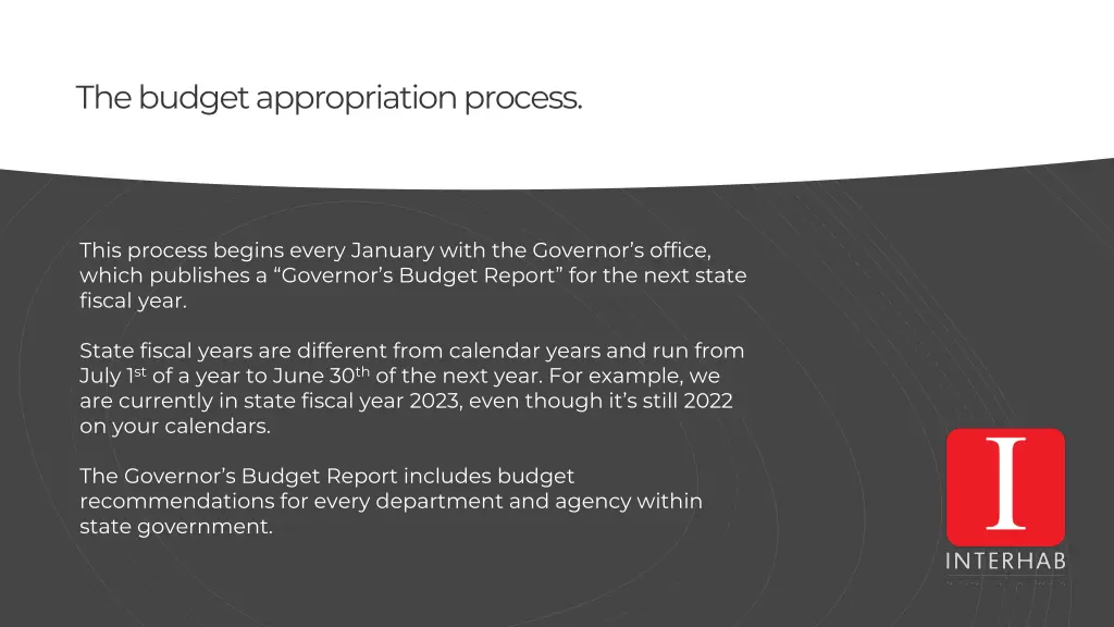 the budget appropriation process 1