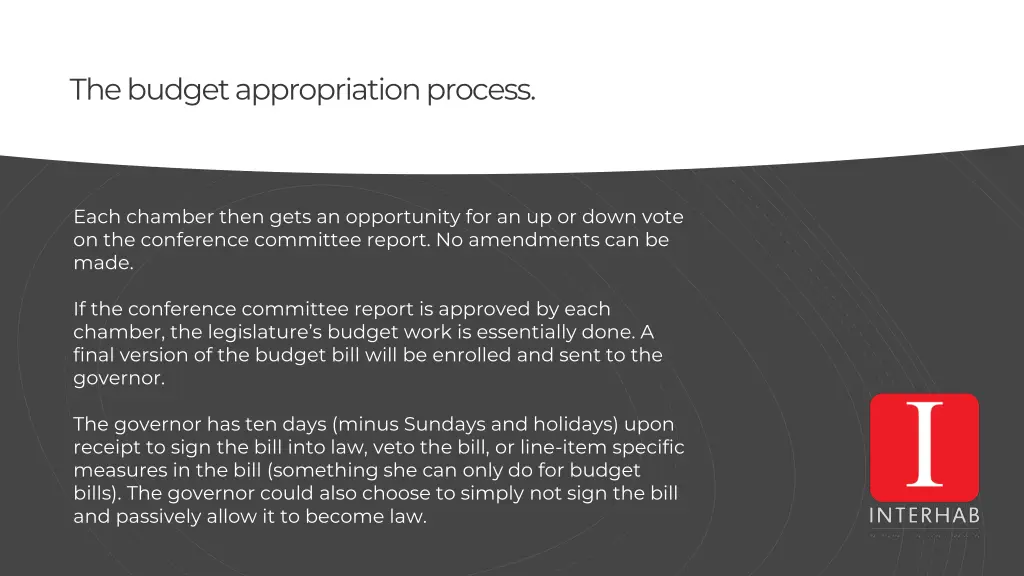 the budget appropriation process 6