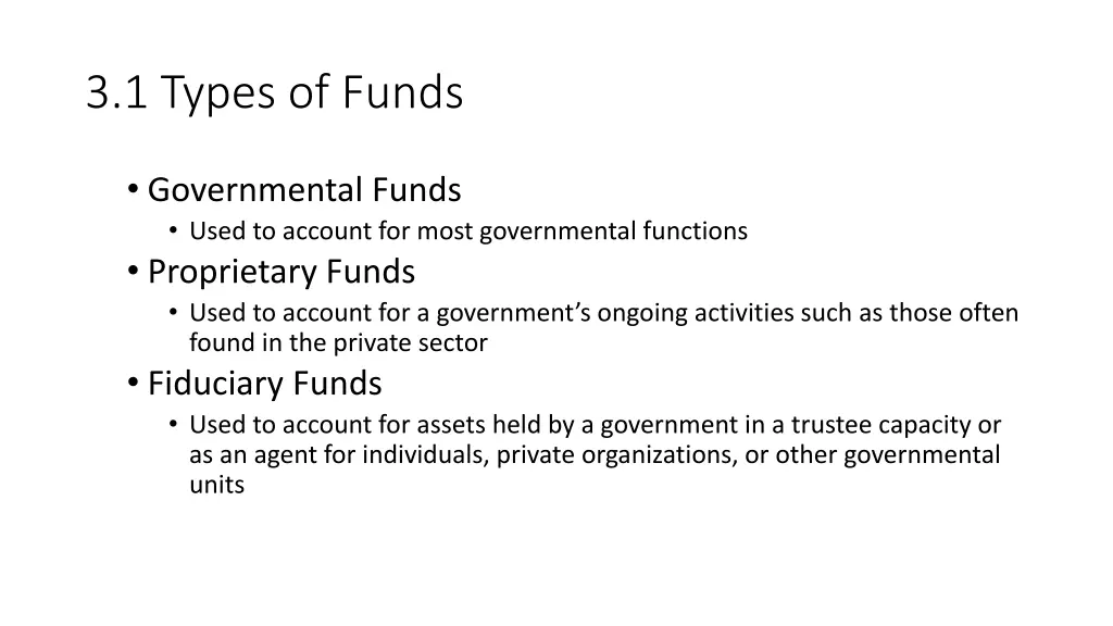 3 1 types of funds