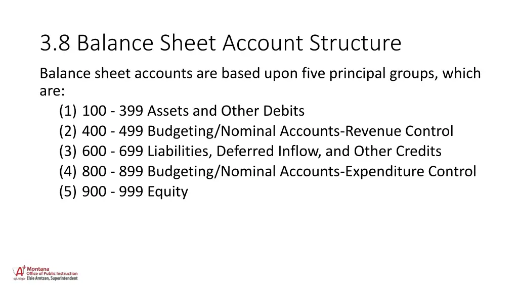 3 8 balance sheet account structure