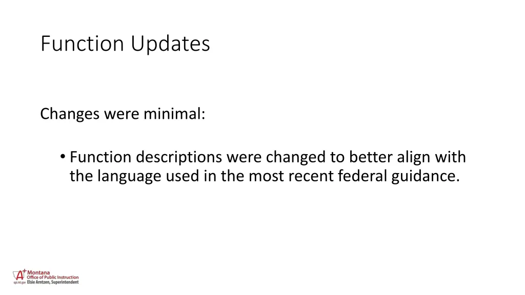 function updates
