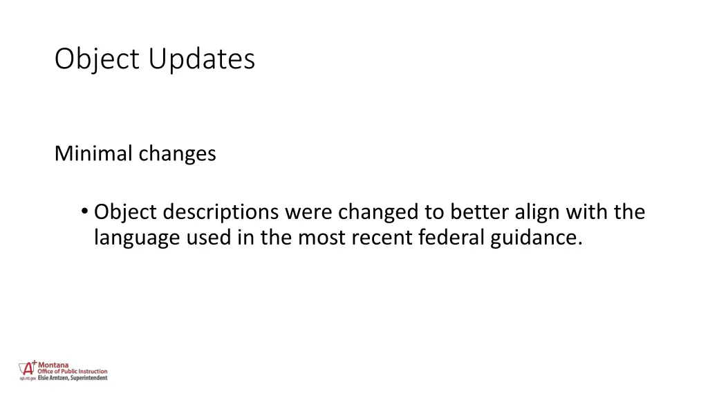 object updates