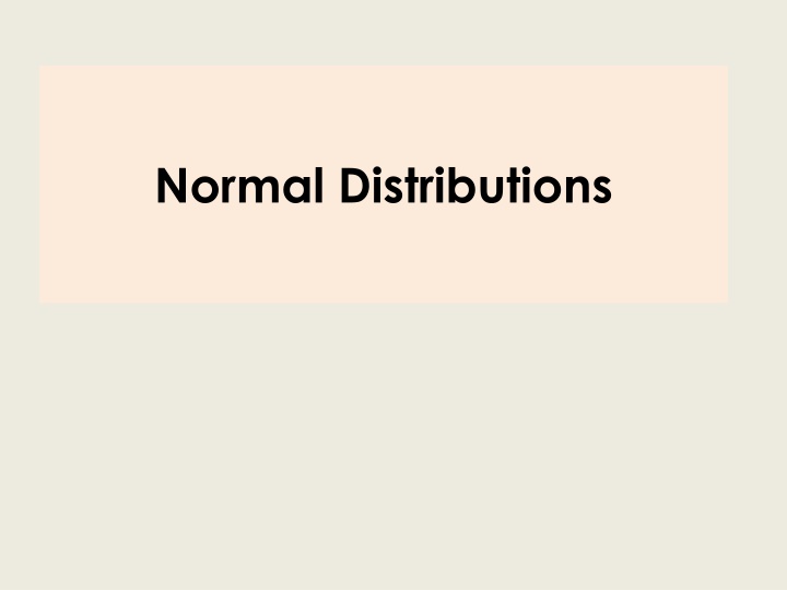 normal distributions