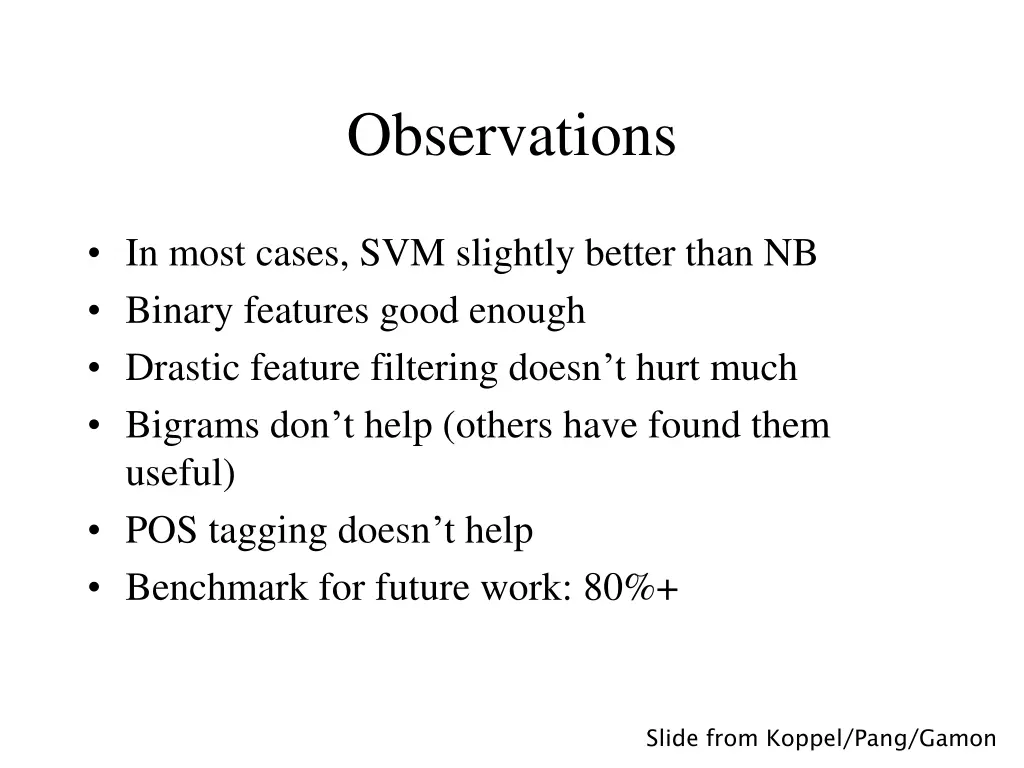 observations