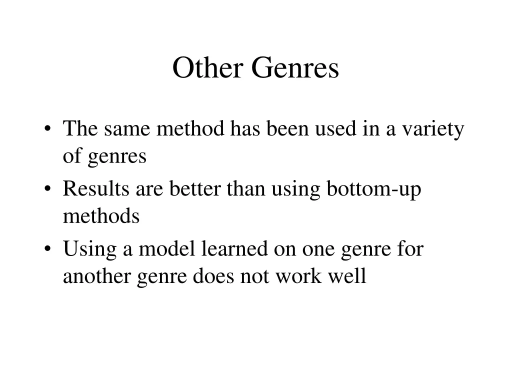 other genres
