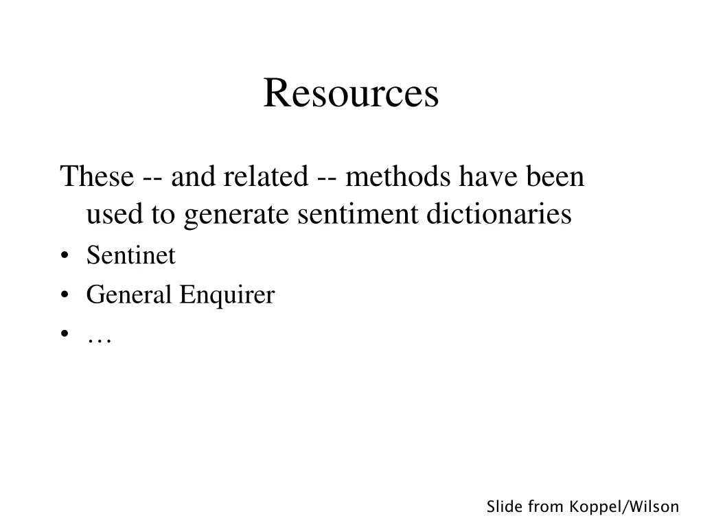 resources