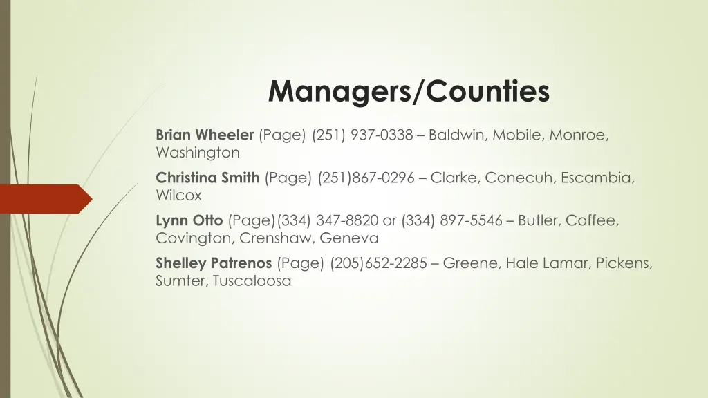 managers counties