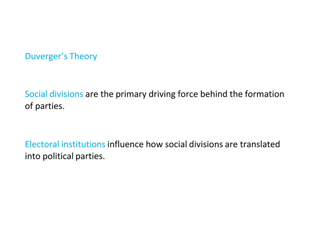 duverger s theory