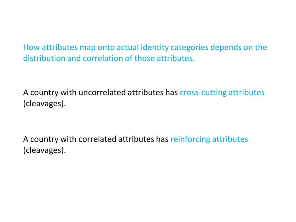 how attributes map onto actual identity