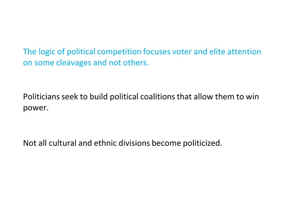 the logic of political competition focuses voter