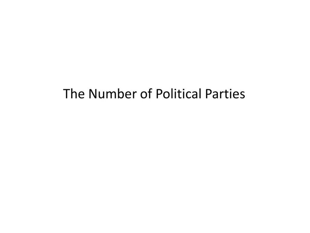 the number of political parties