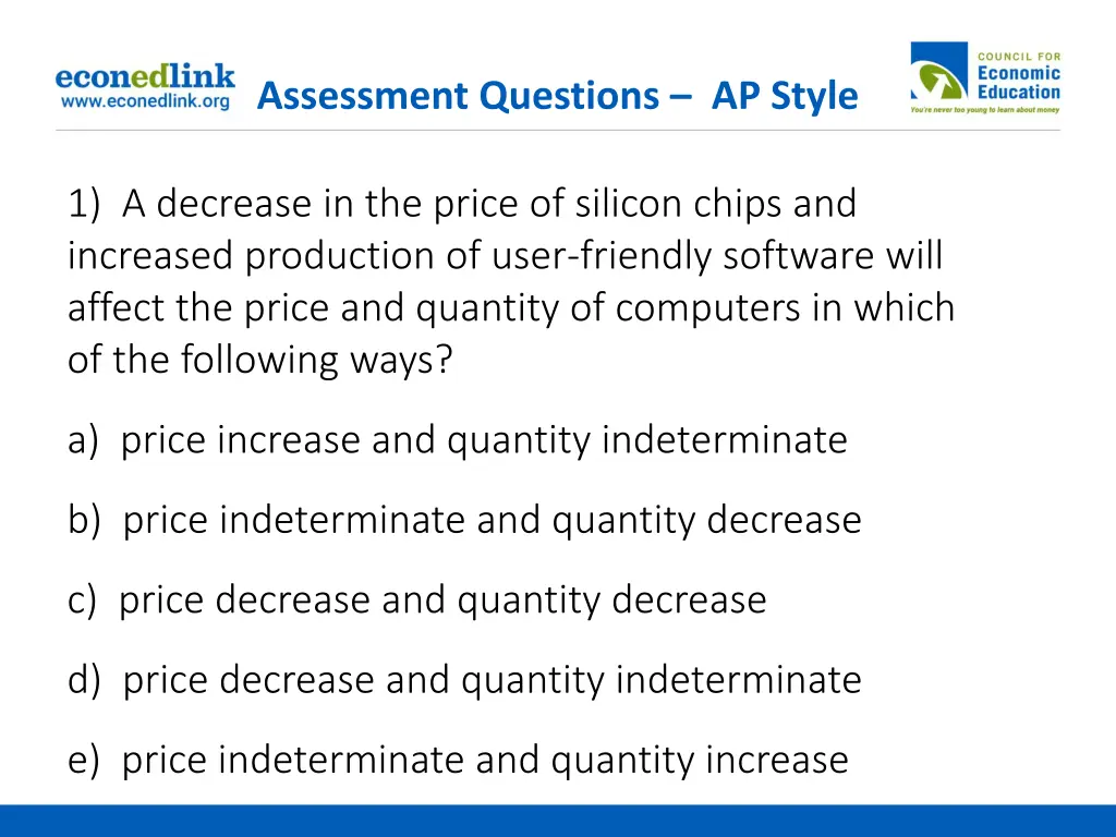 assessment questions ap style