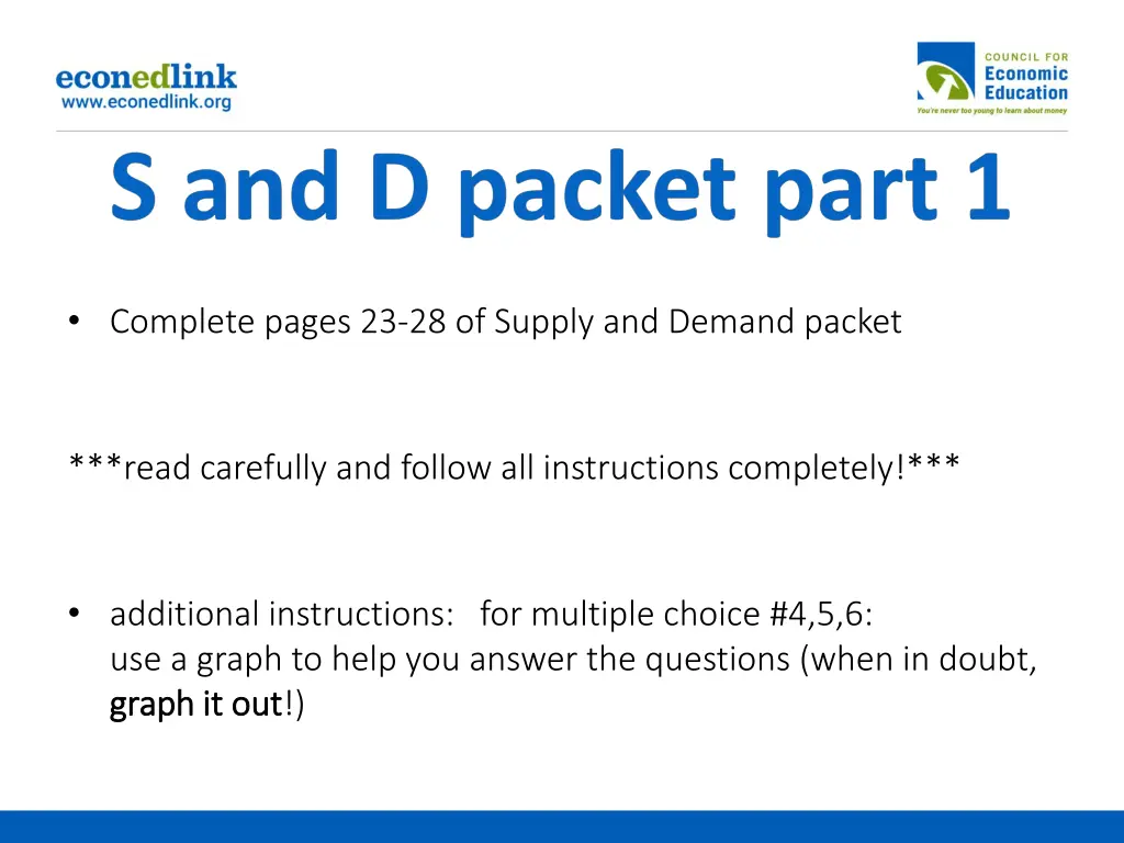 complete pages 23 28 of supply and demand packet