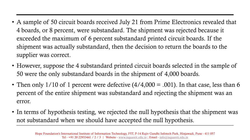 a sample of 50 circuit boards received july