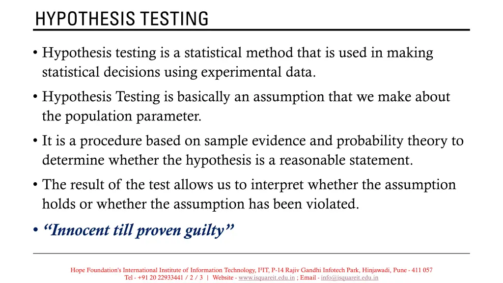 hypothesis testing 2
