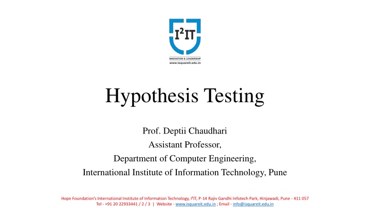 hypothesis testing