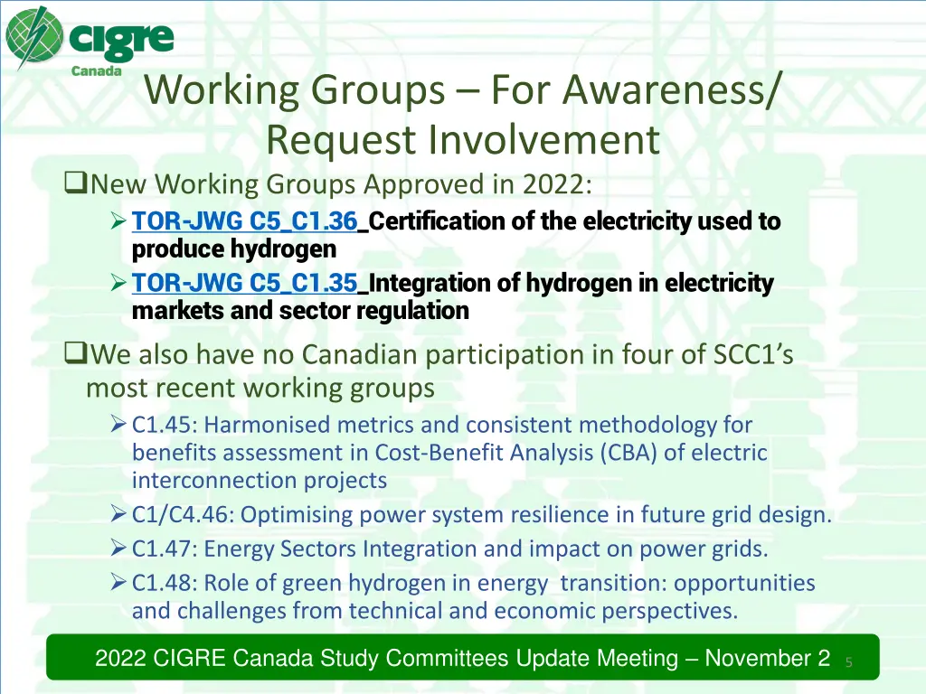 working groups for awareness request involvement