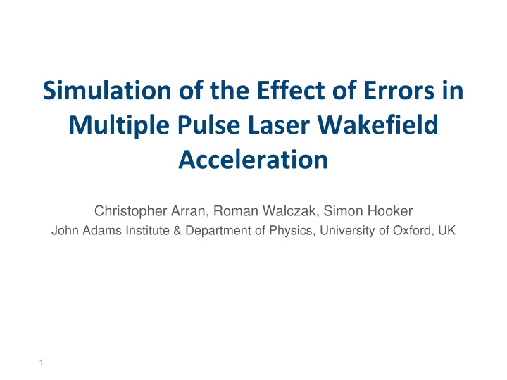 simulation of the effect of errors in multiple