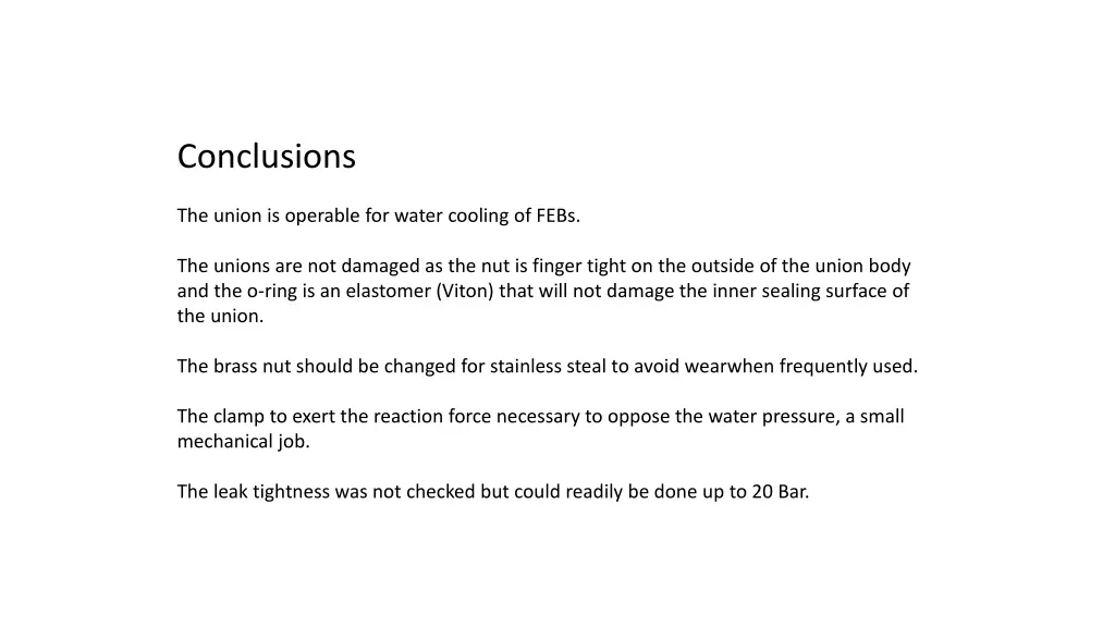 conclusions