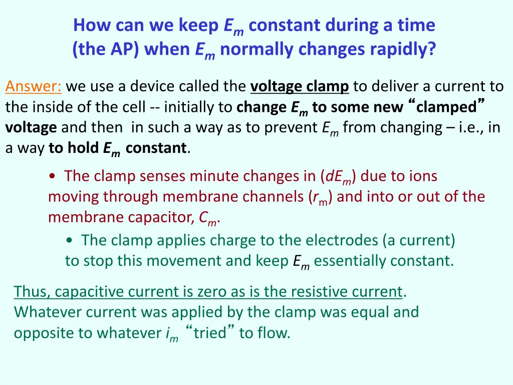 how can we keep e m constant during a time