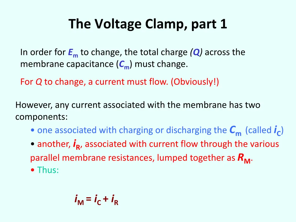 the voltage clamp part 1