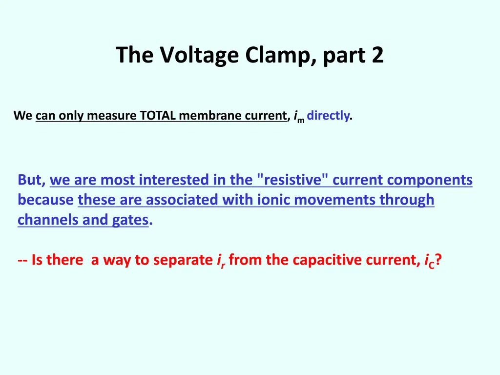 the voltage clamp part 2