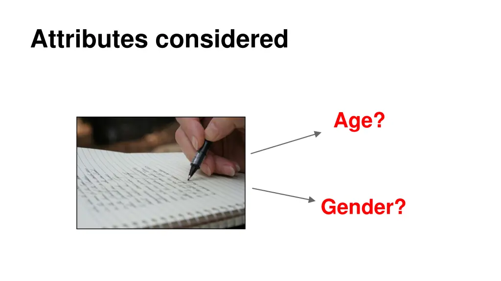 attributes considered