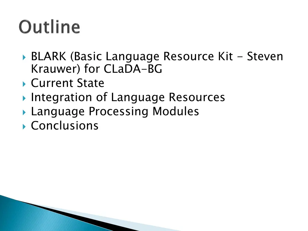 blark basic language resource kit steven krauwer
