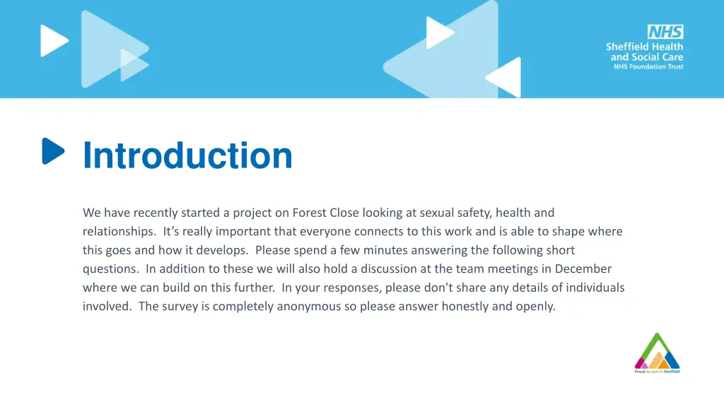 introduction we have recently started a project