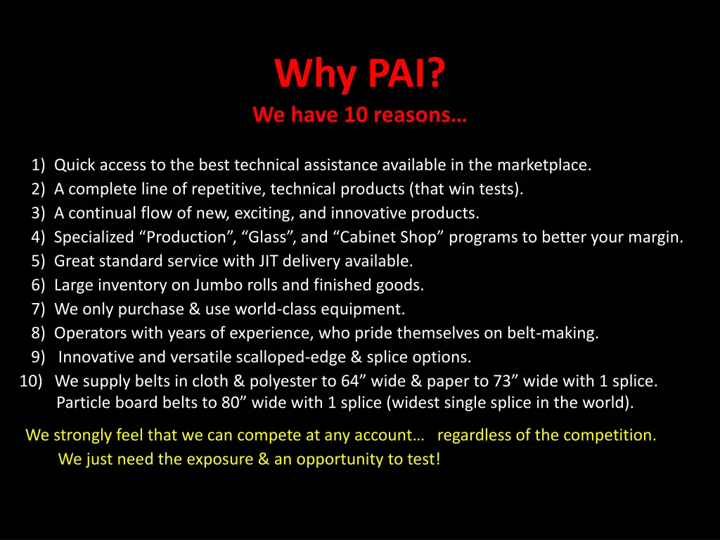 why pai we have 10 reasons
