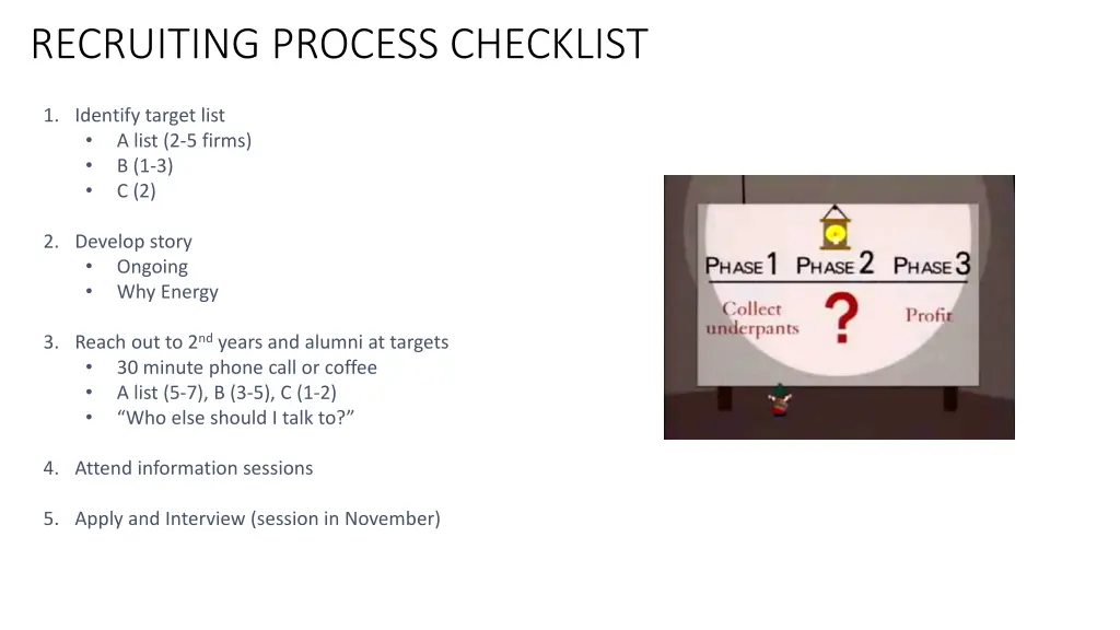 recruiting process checklist