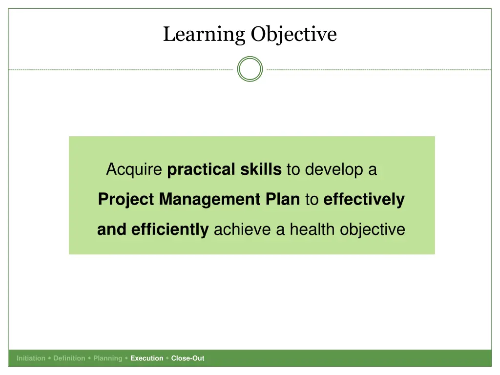 learning objective
