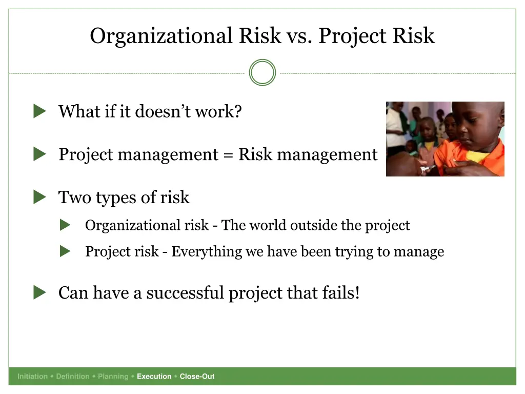 organizational risk vs project risk