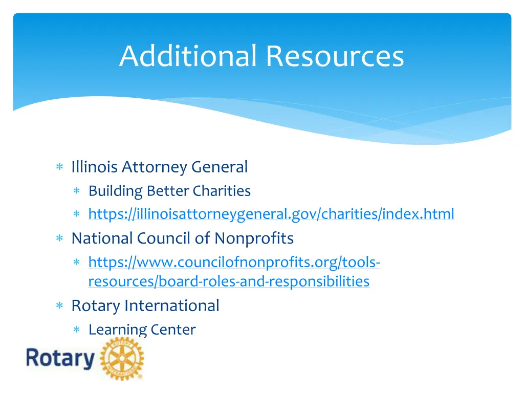 additional resources