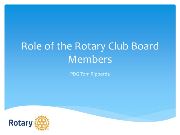 role of the rotary club board members