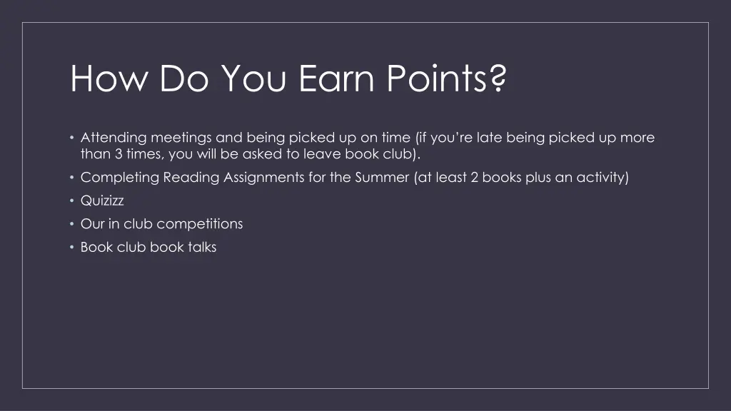 how do you earn points