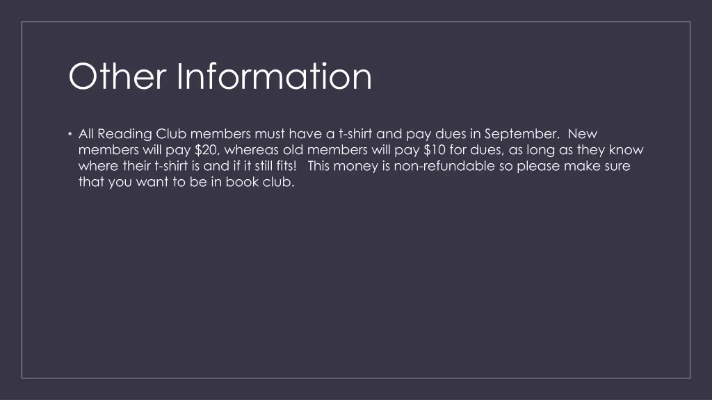 other information