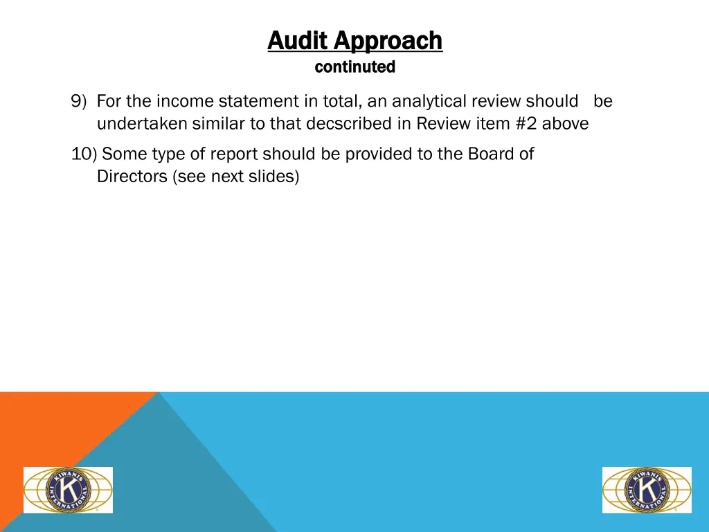audit approach audit approach continuted 2