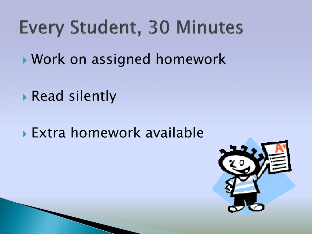 work on assigned homework