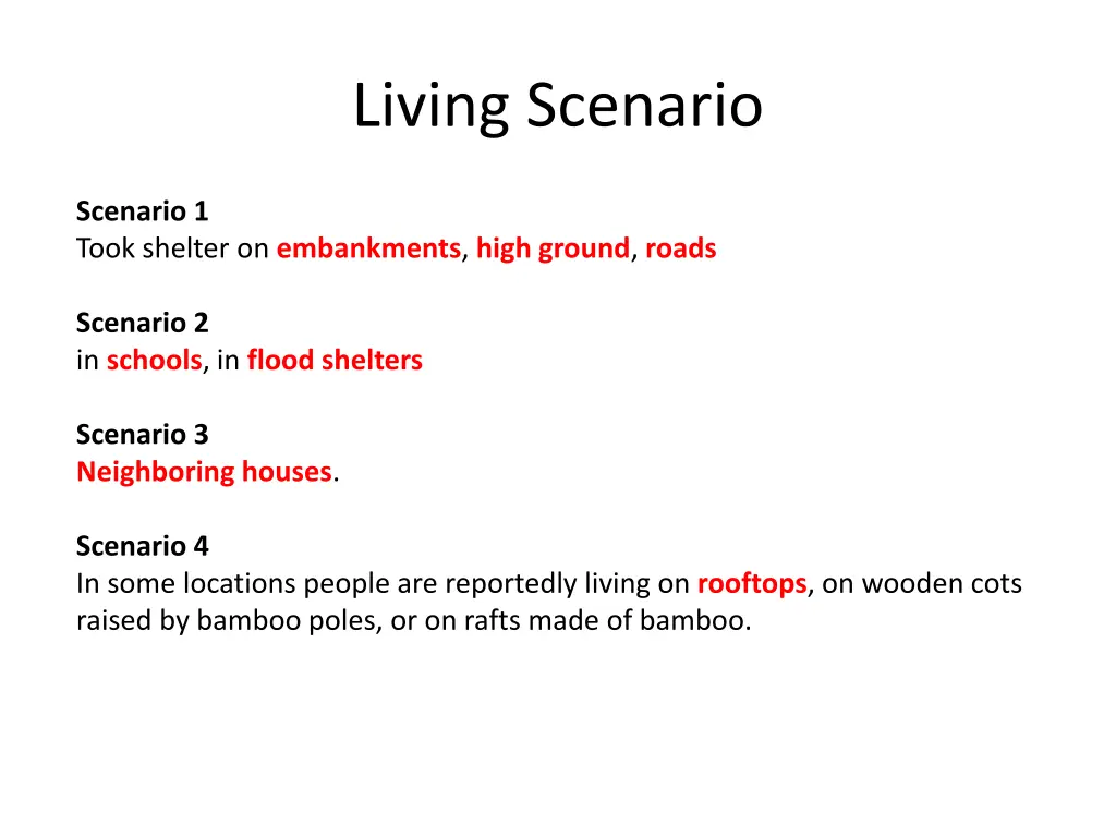 living scenario