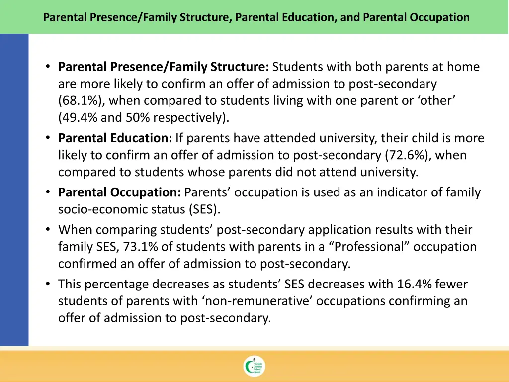 parental presence family structure parental