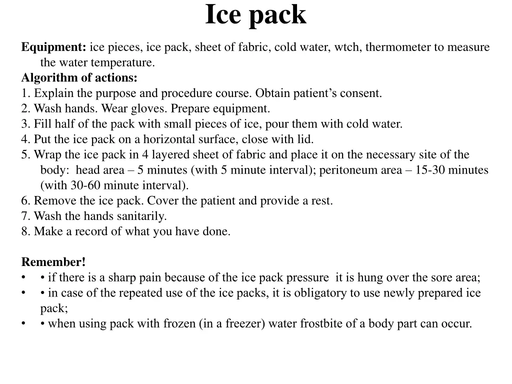 ice pack