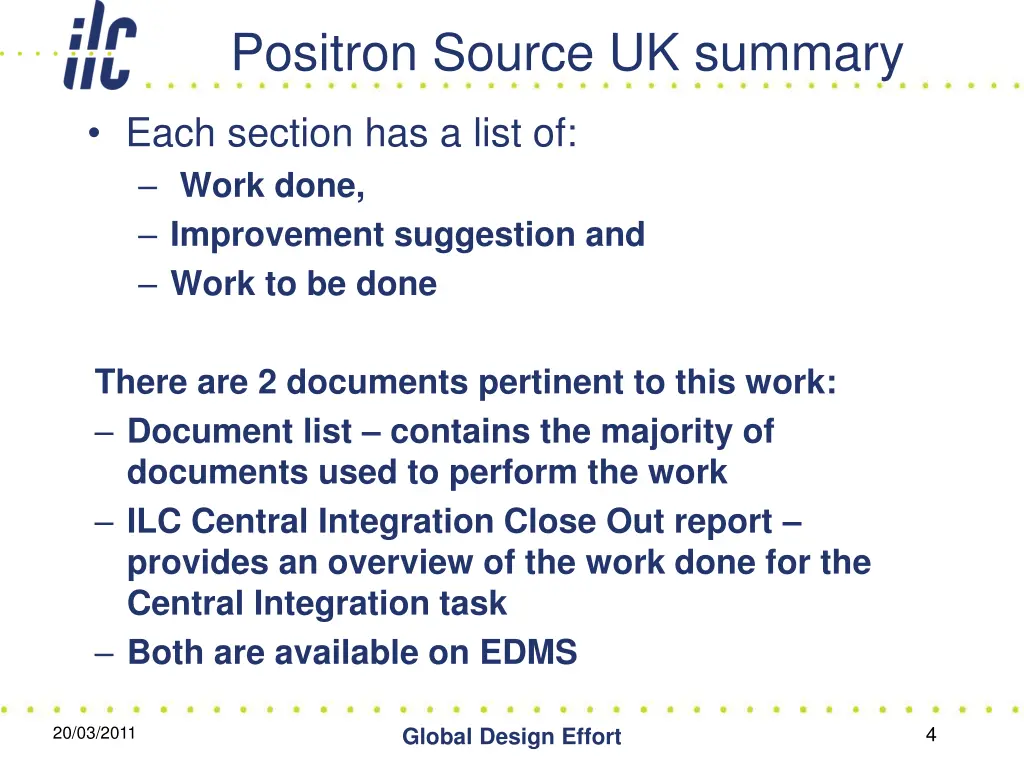 positron source uk summary 1