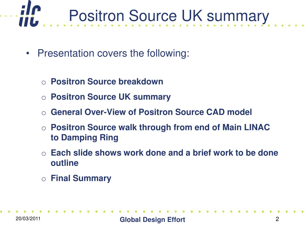 positron source uk summary