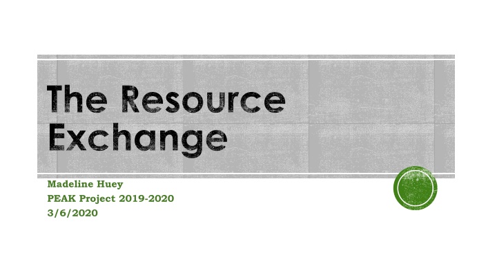 the resource exchange
