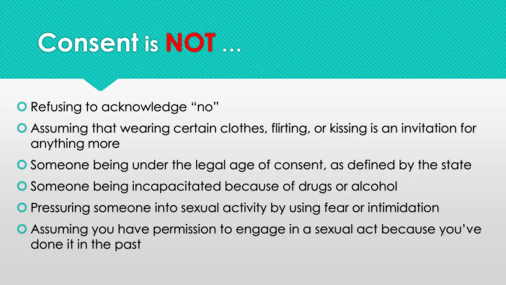 consent is not