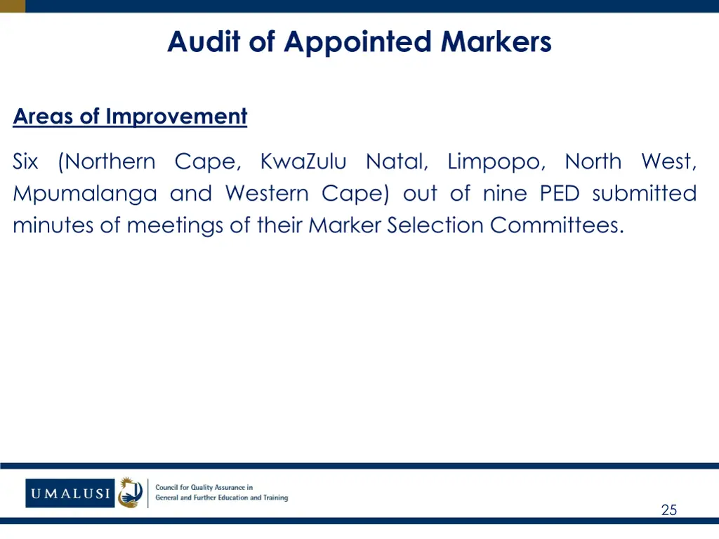 audit of appointed markers 1